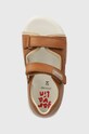 Παιδικά δερμάτινα σανδάλια Garvalin καφέ 242311