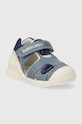 Biomecanics kapcie skórzane dziecięce 242124 niebieski SS24