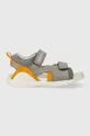 sivá Detské kožené sandále Biomecanics Chlapčenský