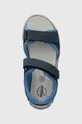 modrá Detské nubukové sandále Primigi