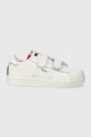 bianco Pepe Jeans scarpe da ginnastica per bambini in pelle PLAYER BASIC BK Ragazzi