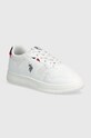 Detské tenisky U.S. Polo Assn. DENNY004 imitácia kože biela DENNY004.35.39