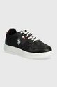 Дитячі кросівки U.S. Polo Assn. DENNY004 імітація лицьової шкіри чорний DENNY004.35.39