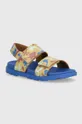 modrá Detské kožené sandále Camper Chlapčenský