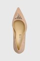 Semišové lodičky Guess BARSON béžová FLPBAR.SUE08.NUDE