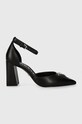 Guess pantofi de piele BARSYN gros negru FLPBSY.LEA08.BLACK
