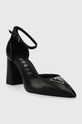 Guess pantofi de piele BARSYN FLPBSY.LEA08.BLACK negru SS24