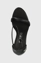 Guess sandały skórzane KABECKA czarny FLPKAB.LEA03.BLACK