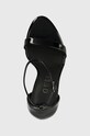 Guess sandale de piele NANY negru FLPNAN.PAT03.BLACK