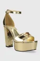 Kožené sandále Guess SETON zlatá
