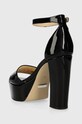 Boty Kožené sandály Guess SETON FLPSET.PAT03.BLACK černá