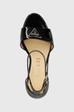 Guess sandale de piele SETON negru FLPSET.PAT03.BLACK