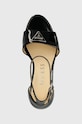 Kožené sandály Guess SETON černá FLPSET.PAT03.BLACK