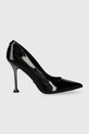 Kožené lodičky Guess TRACKER více než 8 cm černá FLPTRK.PAT08.BLACK
