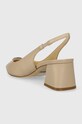 Încălțăminte Guess pantofi de piele ZANDA FLPZAN.LEA05.TAUPE bej