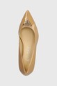 Шкіряні туфлі Guess ZABBI бежевий FLPZBB.PAT08.NUDE