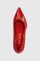 Kožené lodičky Guess ZABBI červená FLPZBB.PAT08.RED