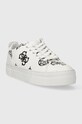 Guess sneakers GIANELE4 FLPGN4.ELE12.WHBLK alb SS24