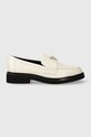 Kožené mokasíny Guess SHATHA přírodní kůže béžová FLPSHA.LEA14.CREAM