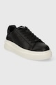 Kožené tenisky Guess ELBINA FLPVIB.SUE12.BLACK čierna SS24