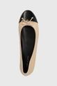 bež Usnjene balerinke Tory Burch Cap-Toe Ballet