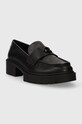 Coach mokasyny skórzane Leah CP757.BLK czarny SS24