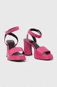 Kožené sandále HUGO Vicky 50513175.670 ružová SS24