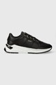 BOSS sneakersy skórzane Skylar Planet friendly czarny 50513412.001