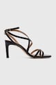 BOSS sandale de piele Janet subțire negru 50512942.001
