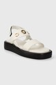 BOSS sandale de piele Scarlet 50513299.118 alb SS24