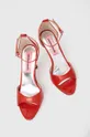 czerwony Custommade sandały skórzane Ashley Glittery Lacquer