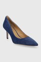 Štikle od brušene kože Lauren Ralph Lauren Lanette 802709652017.400 plava SS24