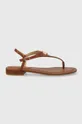 hnedá Kožené sandále Lauren Ralph Lauren Ellington Dámsky