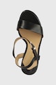 Kožené sandále Lauren Ralph Lauren Gwen čierna 802940588001.001