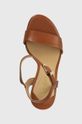 Kožne sandale Lauren Ralph Lauren Gwen smeđa 802940588002.270