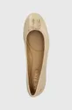 bézs Lauren Ralph Lauren bőr balerina cipő Jayna