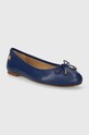 Usnjene balerinke Lauren Ralph Lauren Jayna 802940728002.400 mornarsko modra SS24