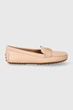 Lauren Ralph Lauren mokasyny skórzane Barnsbury płaski różowy 802852847015.830