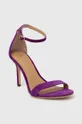 Sandali iz semiša Lauren Ralph Lauren Allie vijolična