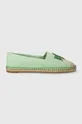 zielony Lauren Ralph Lauren espadryle Cameryn Logo Damski