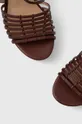 hnedá Kožené sandále Lauren Ralph Lauren Shelby