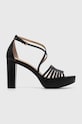 Lauren Ralph Lauren sandale de piele Shelby gros negru 802920433002.001