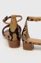Kožne sandale Lauren Ralph Lauren Fionna Prirodna koža