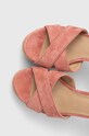 Lauren Ralph Lauren sandale din piele întoarsă Sasha roz 802925273005.650