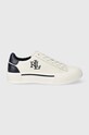Lauren Ralph Lauren sneakersy skórzane Daisie płaska biały 802925360001.100