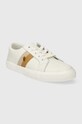 Кожени кецове Lauren Ralph Janson II 802925365001.100 бял SS24