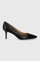 Lauren Ralph Lauren stilettos de piele Lanette subțire negru 802940602001.001