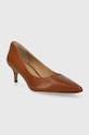 Kožené lodičky Lauren Ralph Lauren Adrienne 802940572002.270 hnedá AW25