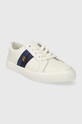 Δερμάτινα ελαφριά παπούτσια Lauren Ralph Lauren Janson II Janson II 802925365002.100 λευκό SS24