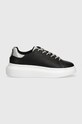 Just Cavalli sneakersy skórzane imitacja skóry licowej czarny 76RA3SB1ZP409E21